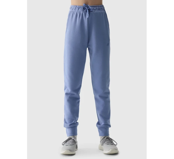 Dívčí tepláky typu jogger 4F - denim Dívčí tepláky typu jogger 4F - denim