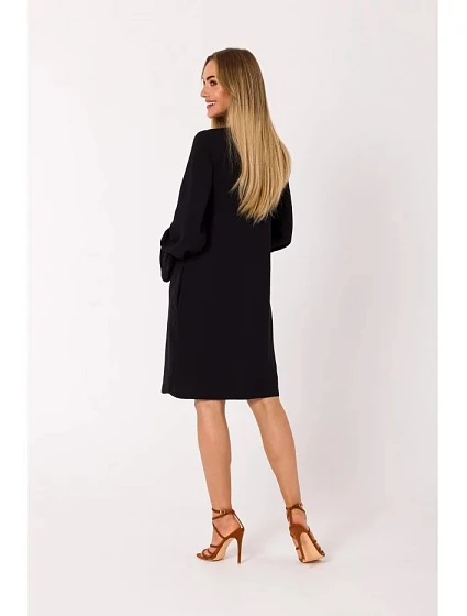 Dámské šaty se šněrováním vpředu model 19412515 Černá - Moe