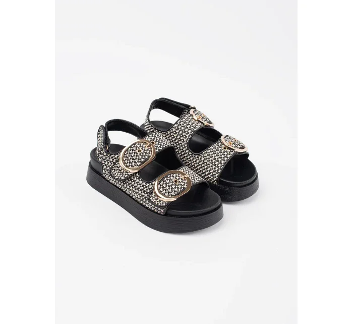 Stylové sandály dámské černé platforma Stylové sandály dámské černé platforma