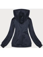 Tmavě modrá tenká dámská mikina model 21417023 - J.STYLE Tmavě modrá tenká dámská mikina model 21417023 - J.STYLE