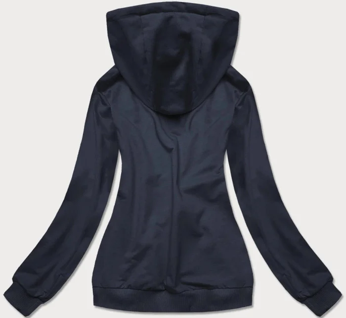 Tmavě modrá tenká dámská mikina model 21417023 - J.STYLE Tmavě modrá tenká dámská mikina model 21417023 - J.STYLE