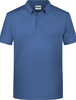 Daiber 8010 Pánské piqué polo z bio bavlny 02.8010 light denim melange