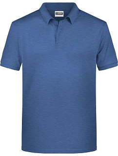 Daiber 8010 Pánské piqué polo z bio bavlny 02.8010 light denim melange
