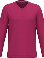 Kariban K 358 Pánské tričko do V s dl. rukávem 20.K358 fuchsia