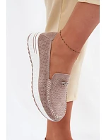 Dámské mokasíny z přírodního semiše tmavě béžové model 22095015 - EVENTO Dámské mokasíny z přírodního semiše tmavě béžové model 22095015 - EVENTO