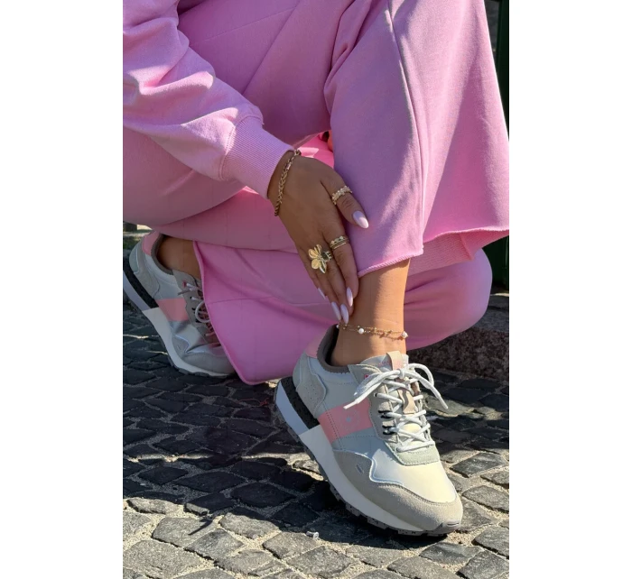 Dámské semišové tenisky Big Star HI-POLY SYSTEM – šedo-růžové Dámské semišové tenisky Big Star HI-POLY SYSTEM – šedo-růžové