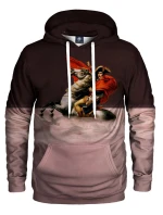 Unisex mikina s kapucí Deer Water Bonaparte H-K AFD947 starorůžová - Flike