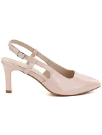 Lakované růžové lodičky bez podpatku Sergio Leone SK157