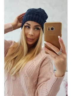 Fleecová čepice navy blue model 18750813 - K-Fashion