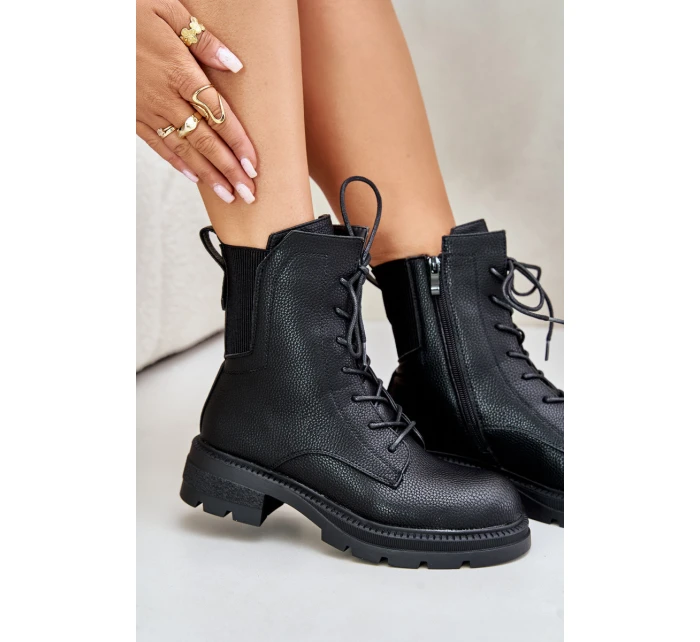 Zateplené boty na zip černé model 21675712 - Boto Zateplené boty na zip černé model 21675712 - Boto