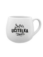 SUPER UČITELKA - bílý keramický hrníček 300 ml