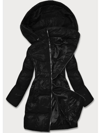 Černá dámská zimní bunda s kapucí (5M722-392)