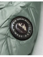 Dámská bunda v khaki barvě s kožešinovou podšívkou model 21809010 - S'WEST Dámská bunda v khaki barvě s kožešinovou podšívkou model 21809010 - S'WEST