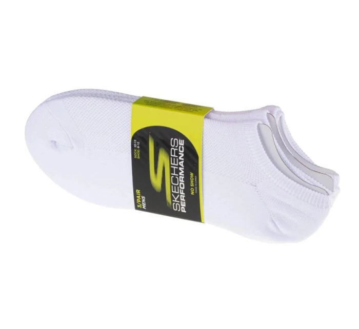 Skechers 3pk No Show Stretch Socks S101715-WHT White 41-46 Skechers 3pk No Show Stretch Socks S101715-WHT White 41-46