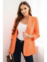 Dámská sako bez zapínání s podšívkou S/M oranžová