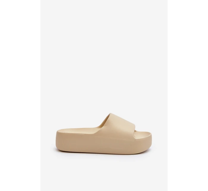 Dámské žabky na tlusté podrážce béžové model 21649938 - Boto Dámské žabky na tlusté podrážce béžové model 21649938 - Boto