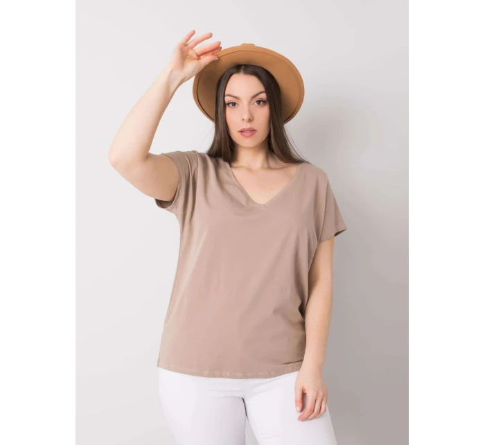 T shirt RV TS model 22042483 ciemny bezowy - FPrice