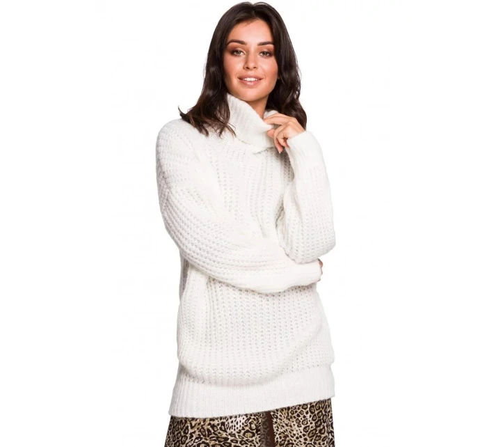 Dámský svetr BK030 Bílá - BeWear Dámský svetr BK030 Bílá - BeWear