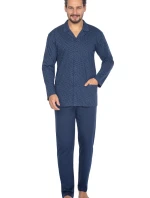 Pyžamo Regina 463 dlouhé/r M-XL L24 pánské rozepínací