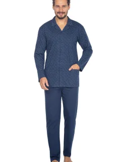 Pyžamo Regina 463 dlouhé/r M-XL L24 pánské rozepínací