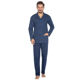 Pyžamo Regina 463 dlouhé/r M-XL L24 pánské rozepínací