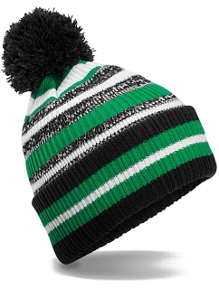 B Pletená čepice s pruhy 53. green/white model 22442553 - Beechfield