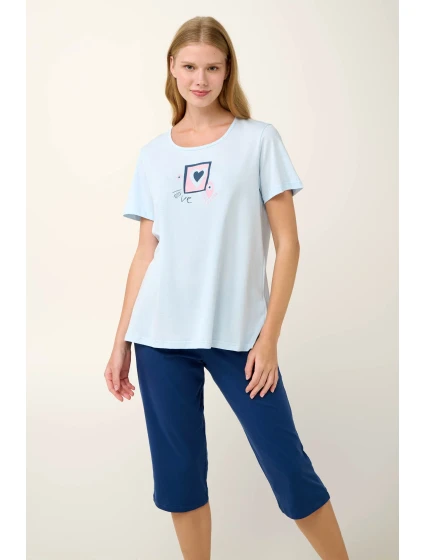 Bavlněné dámské pyžamo s potiskem model 20617634 - Vamp Bavlněné dámské pyžamo s potiskem model 20617634 - Vamp