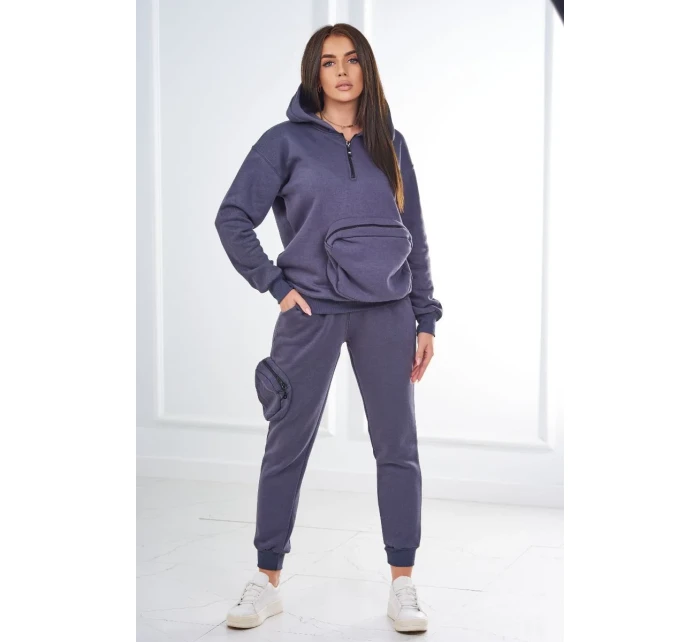 Izolovaná sada s ozdobnou kapsou grafitová