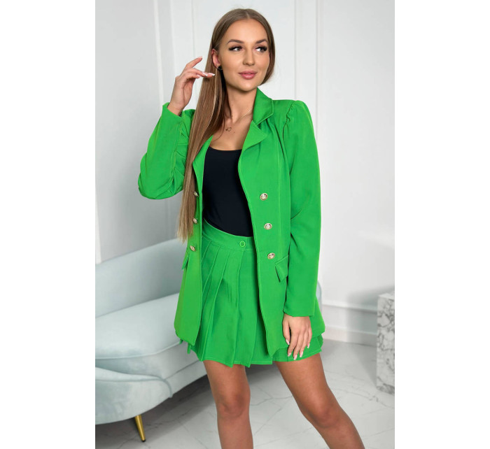 Elegantní souprava saka se sukní zelená