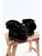 Dětské teplé sněhule Černé model 21600339 - Boto Dětské teplé sněhule Černé model 21600339 - Boto