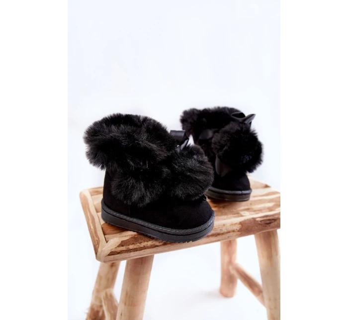 Dětské teplé sněhule Černé model 21600339 - Boto Dětské teplé sněhule Černé model 21600339 - Boto