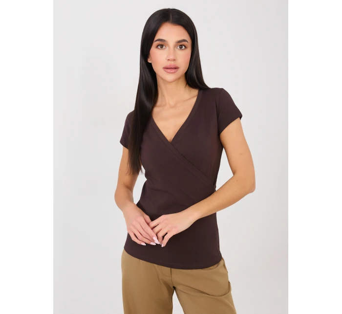 T shirt RV TS model 21893133 ciemny brązowy - FPrice