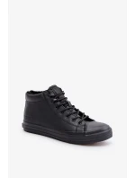 Zateplené Pánské Tenisky Z Eko Kůže Big Star Černé Zateplené Pánské Tenisky Z Eko Kůže Big Star Černé