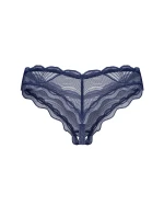 Dámská tanga Nightly Blue Crotchless Thong tm. modré - Obsessive Dámská tanga Nightly Blue Crotchless Thong tm. modré - Obsessive