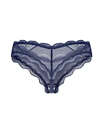 Dámská tanga Nightly Blue Crotchless Thong tm. modré - Obsessive