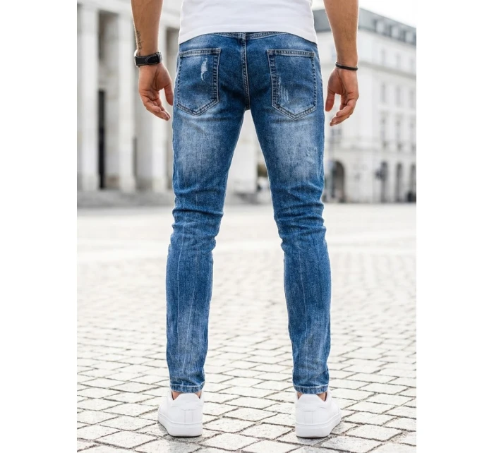 Pánské tmavě modré džínové kalhoty FashionStreet UX3995
