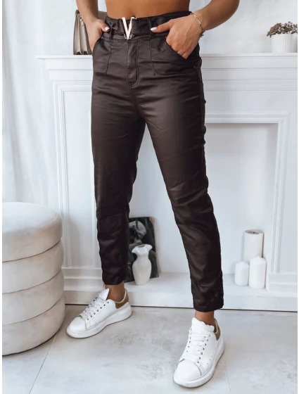 Dámské kalhoty VIOLA tmavě hnědé FashionStreet UY1780