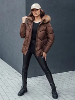 Dámská zimní bunda s kapucí WAYWARD hnědá FashionStreet TY4529