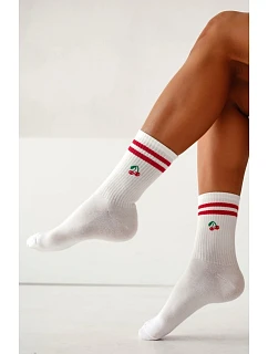 Milena ponožky 0200-237 Třešně a pruhy 37-41