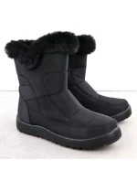 Dámské ploché zateplené sněhule černé Potocki KI24322 Dámské ploché zateplené sněhule černé Potocki KI24322