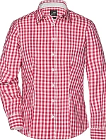 Daiber JN 617 Popelínová kostkovaná košile s dl. rukávem 02.0617 red/white