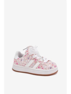 Lesklé Dětské Sportovní Boty Srdíčka Růžové Tessina