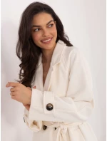 Płaszcz IT PL model 21807977 ecru - FPrice Płaszcz IT PL model 21807977 ecru - FPrice