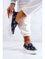 Dámské Slip On s paměťovou pěnou Big Star - tmavě modrá Dámské Slip On s paměťovou pěnou Big Star - tmavě modrá