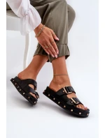 Dámské pantofle na platformě Big Star Černá