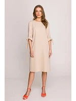 Dámské šaty S393 béžové - Stylove