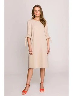 Dámské šaty S393 béžové - Stylove