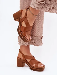 Sandály na podpatku  model 214390 Step in style