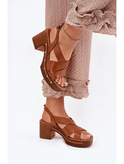 Sandály na podpatku model 214390 Step in style Sandály na podpatku model 214390 Step in style