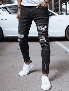 Pánské černé džínové kalhoty FashionStreet UX4141